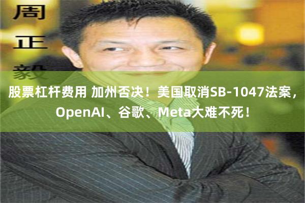 股票杠杆费用 加州否决！美国取消SB-1047法案，OpenAI、谷歌、Meta大难不死！