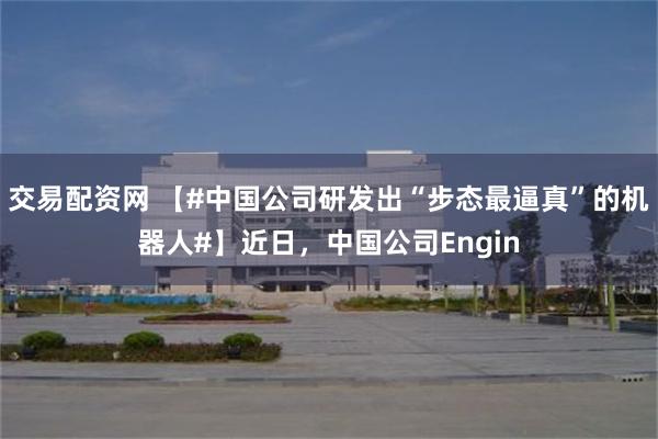 交易配资网 【#中国公司研发出“步态最逼真”的机器人#】近日，中国公司Engin