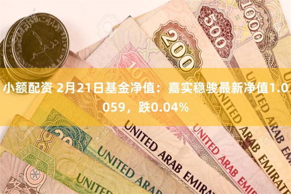 小额配资 2月21日基金净值：嘉实稳骏最新净值1.0059，跌0.04%