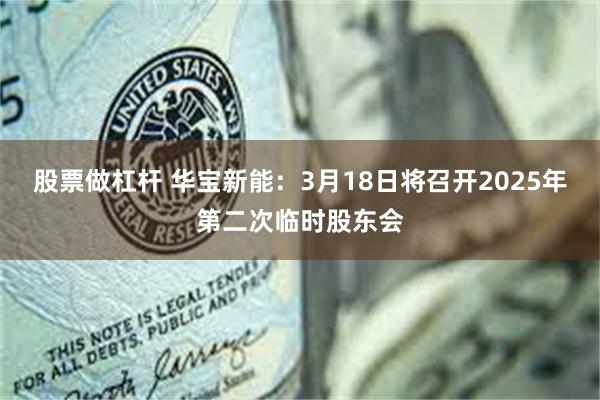 股票做杠杆 华宝新能：3月18日将召开2025年第二次临时股东会